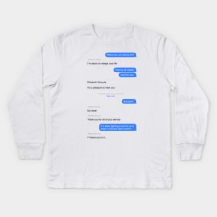 Elizabeth Schuyler, It's a Pleasure to Meet You Kids Long Sleeve T-Shirt